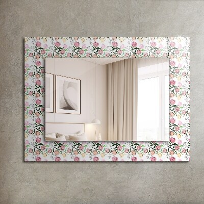 Miroir rectangulaire imprimé Motif floral