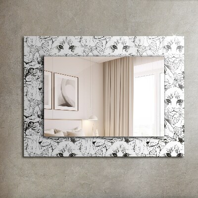 Miroir rectangulaire avec décoration Chats en nœuds papillon
