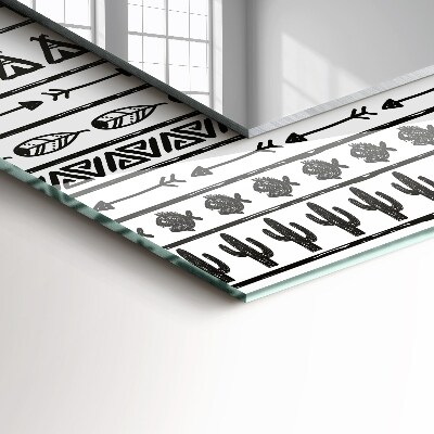 Miroir rectangulaire avec décoration Tipi arrow cactus