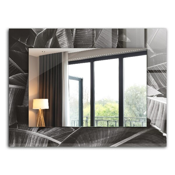 Miroir rectangulaire avec décoration Feuilles de bananier