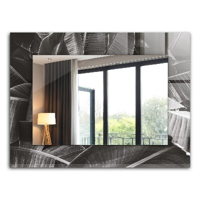 Miroir rectangulaire avec décoration Feuilles de bananier