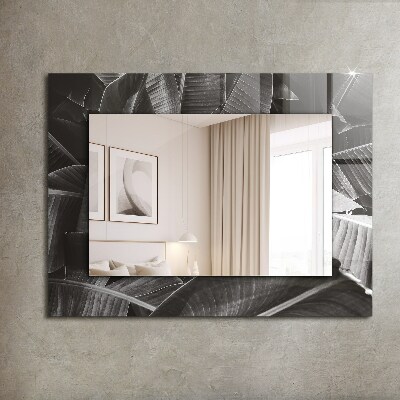 Miroir rectangulaire avec décoration Feuilles de bananier