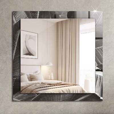Miroir rectangulaire avec décoration Feuilles de bananier