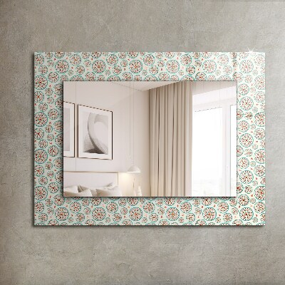 Miroir rectangulaire avec décoration Motif de cercle coloré