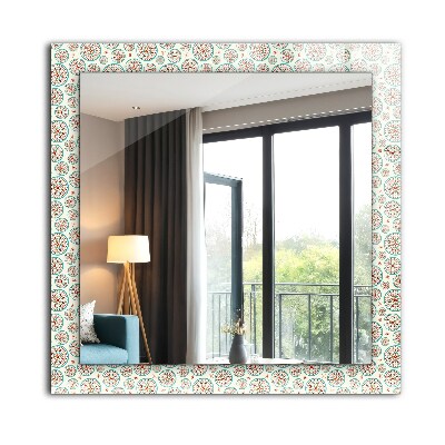 Miroir rectangulaire avec décoration Motif de cercle coloré