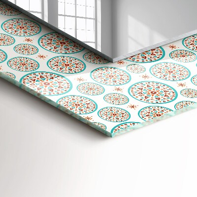 Miroir rectangulaire avec décoration Motif de cercle coloré