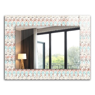 Miroir rectangulaire imprimé Motif géométrique coloré