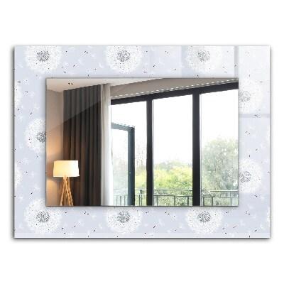 Miroir rectangulaire avec décoration Fleurs de pissenlit