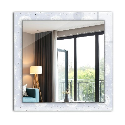 Miroir rectangulaire avec décoration Fleurs de pissenlit