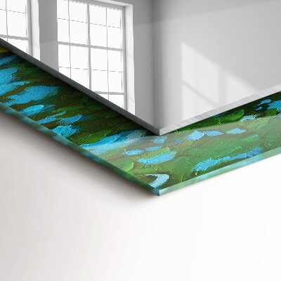 Miroir rectangulaire avec décoration Étang aux nénuphars