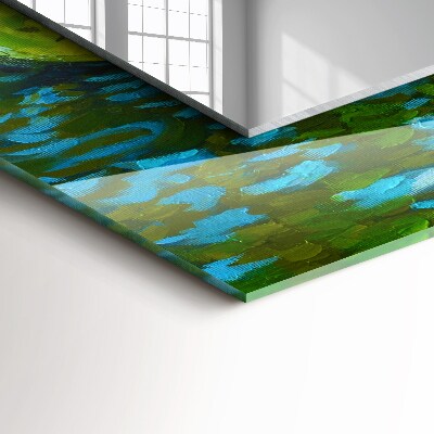 Miroir rectangulaire avec décoration Étang aux nénuphars