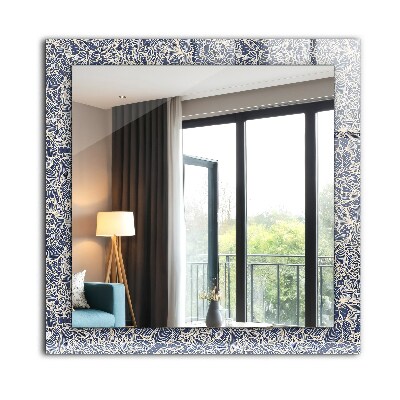 Miroir rectangulaire imprimé Motif de tissu floral
