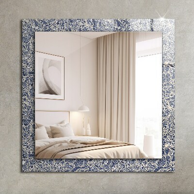 Miroir rectangulaire imprimé Motif de tissu floral