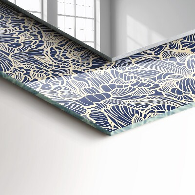 Miroir rectangulaire imprimé Motif de tissu floral
