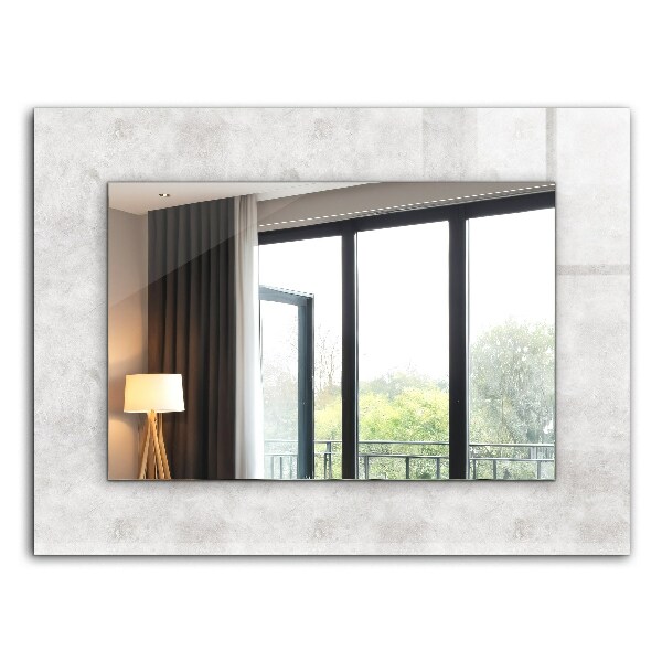 Miroir rectangulaire imprimé Motif de texture gris