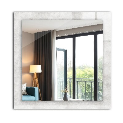 Miroir rectangulaire imprimé Motif de texture gris