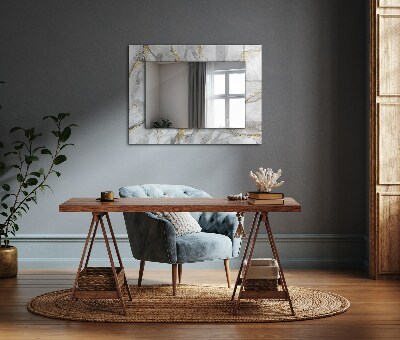 Miroir rectangulaire imprimé Marbre veiné