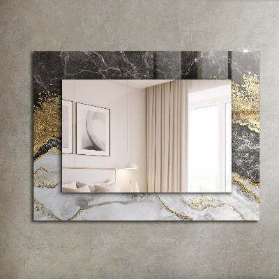 Miroir rectangulaire avec décoration Résumé des veines de marbre