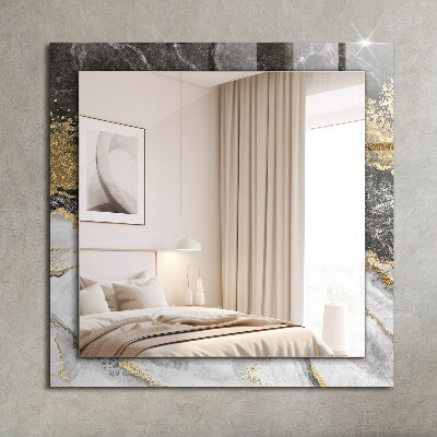 Miroir rectangulaire avec décoration Résumé des veines de marbre