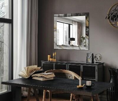 Miroir rectangulaire avec décoration Résumé des veines de marbre