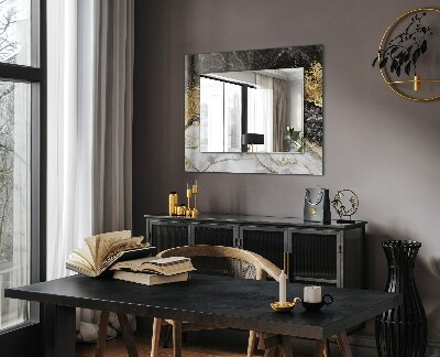 Miroir rectangulaire avec décoration Résumé des veines de marbre