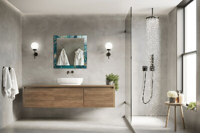Miroir rectangulaire avec décoration Marbre vert