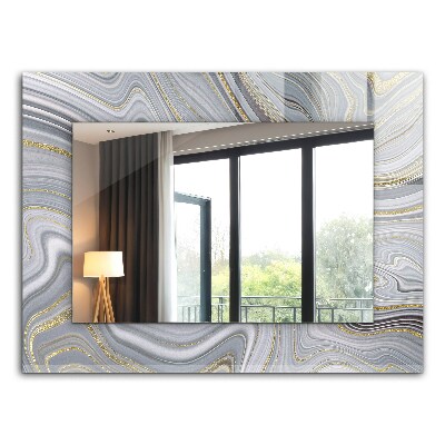 Miroir rectangulaire imprimé Motifs abstraits en marbre
