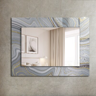 Miroir rectangulaire imprimé Motifs abstraits en marbre