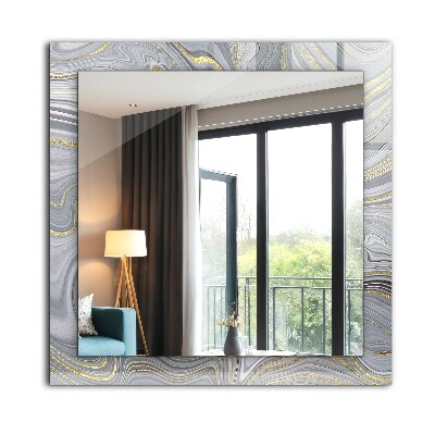 Miroir rectangulaire imprimé Motifs abstraits en marbre