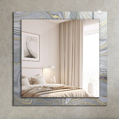 Miroir rectangulaire imprimé Motifs abstraits en marbre