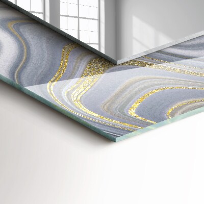 Miroir rectangulaire imprimé Motifs abstraits en marbre