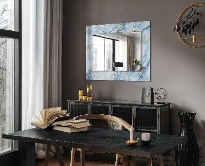 Miroir rectangulaire imprimé Motif de marbre abstrait