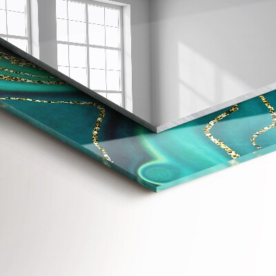 Miroir rectangulaire imprimé Texture verte abstraite