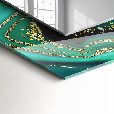 Miroir rectangulaire imprimé Texture verte abstraite