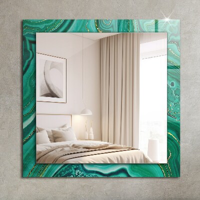 Miroir rectangulaire avec décoration Texture verte abstraite