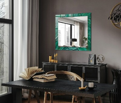 Miroir rectangulaire avec décoration Texture verte abstraite