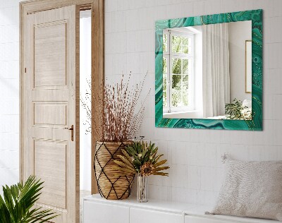 Miroir rectangulaire avec décoration Texture verte abstraite