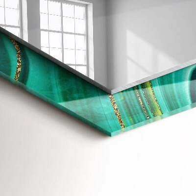 Miroir rectangulaire avec décoration Texture verte abstraite