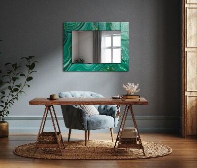 Miroir rectangulaire avec décoration Texture verte abstraite