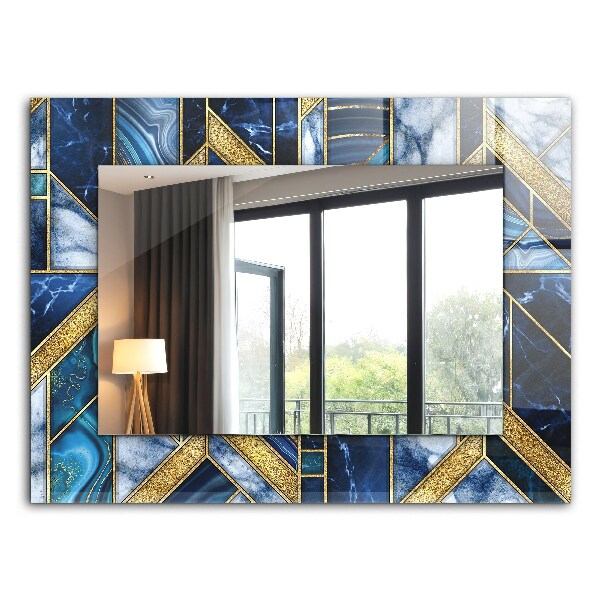 Miroir rectangulaire avec décoration Mosaïque géométrique abstraite
