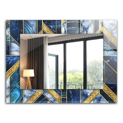 Miroir rectangulaire avec décoration Mosaïque géométrique abstraite