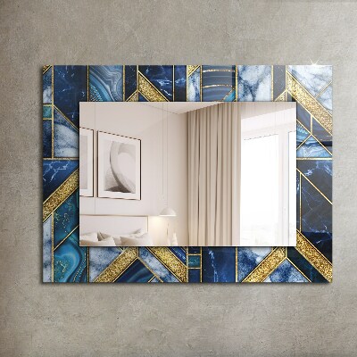 Miroir rectangulaire avec décoration Mosaïque géométrique abstraite