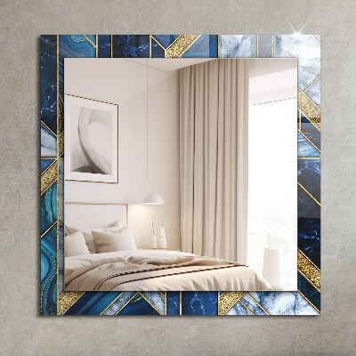 Miroir rectangulaire avec décoration Mosaïque géométrique abstraite