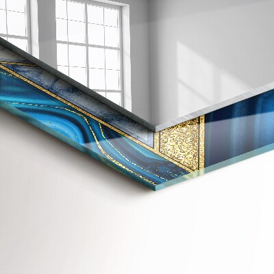 Miroir rectangulaire avec décoration Mosaïque géométrique abstraite