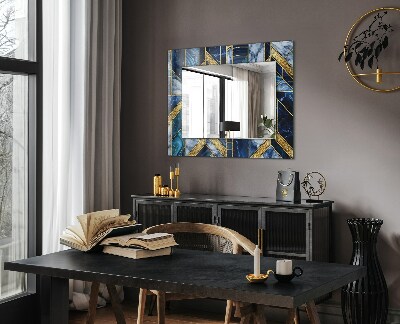 Miroir rectangulaire avec décoration Mosaïque géométrique abstraite