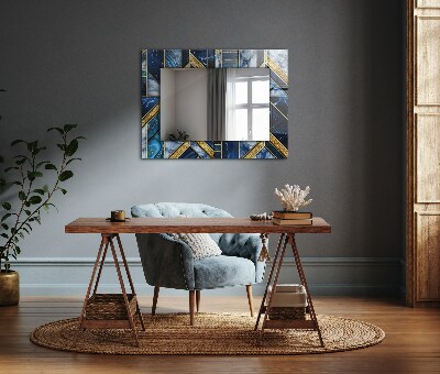 Miroir rectangulaire avec décoration Mosaïque géométrique abstraite