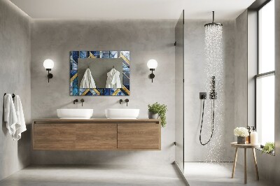 Miroir rectangulaire avec décoration Mosaïque géométrique abstraite