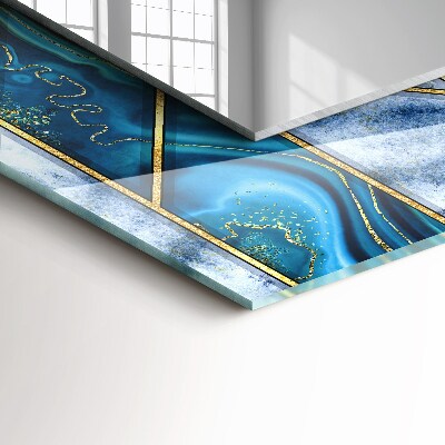 Miroir rectangulaire avec décoration Mosaïque géométrique abstraite
