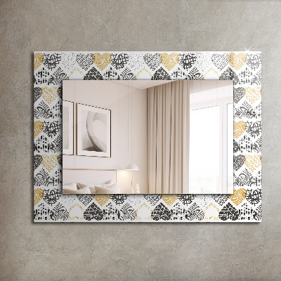 Miroir rectangulaire imprimé Coeurs colorés