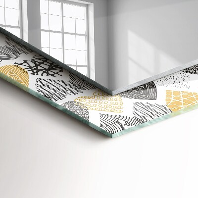 Miroir rectangulaire imprimé Coeurs colorés